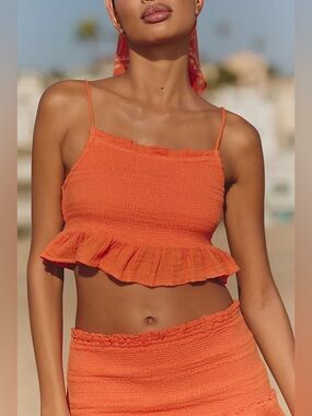 Anthropologie Celandine Gauze Cropped Tank NWT